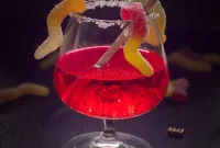 Spooky Sparkling Passoa Halloween Cocktail