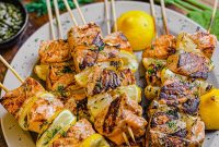 Grilled Citrus and Dill Salmon Skewers