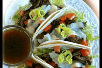 French Dip Mini Tacos with Au Jus