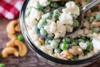 Cauliflower Salad with Peas and Cashews