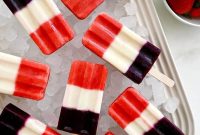 Red White and Blue Fruit Popsicles for the Fourth of July