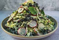 Creamy Kale and Radish Garden Coleslaw