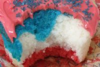 Red White and Blue Tie Dye Cupcakes for the 4th of July