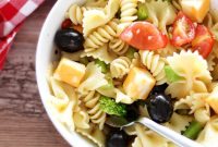 Classic Italian Pasta Salad with Cherry Tomatoes and Mozzarella