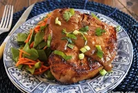Asian Pan Roasted Pork Chops with Soy Ginger Glaze