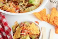 Dorito Taco Salad Recipe with Ground Beef and Catalina Dressing