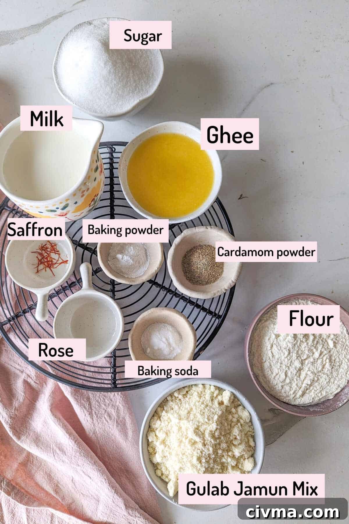 ingredients needed to make the tea time cake
