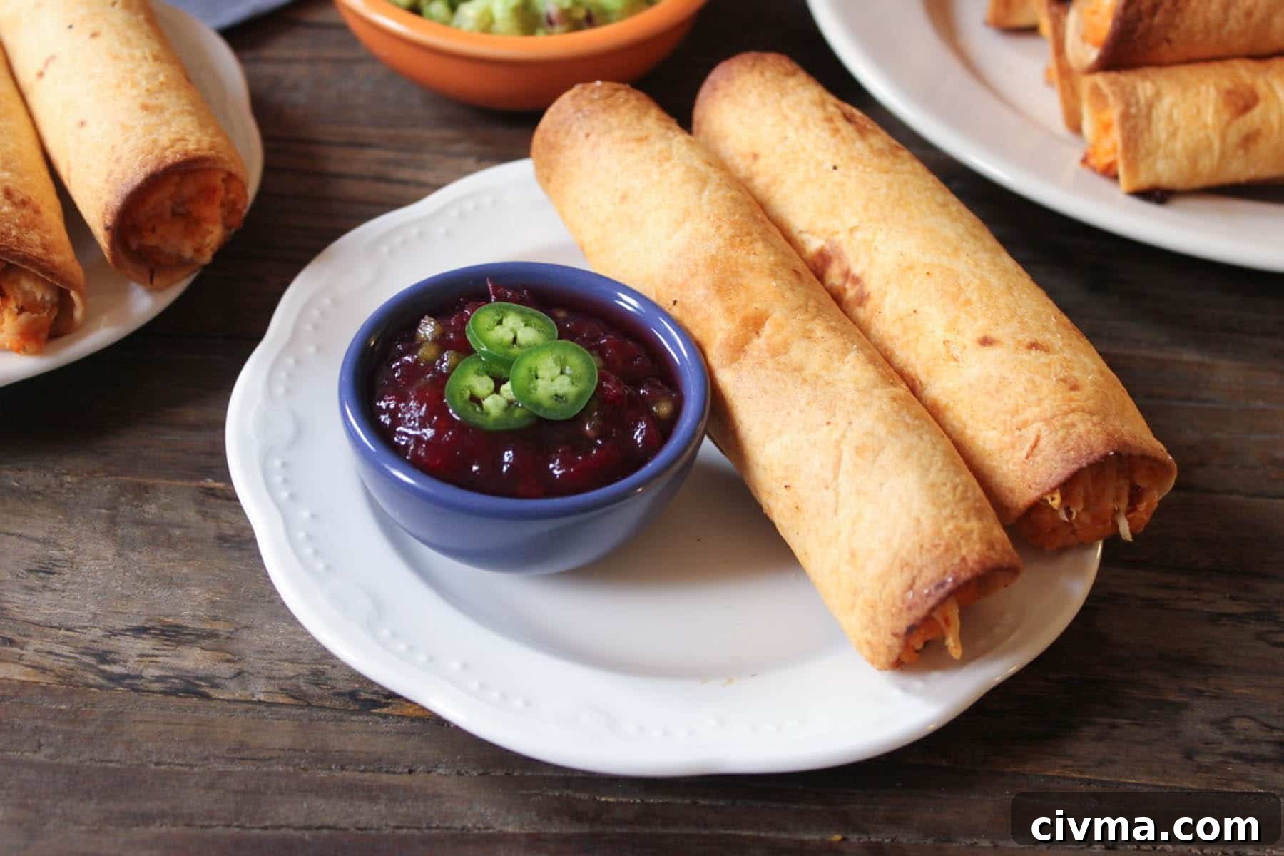 Turkey Sweet Potato Taquitos with Cranberry Jalapeno Sauce 8 thanksgiving-leftovers-turkey-sweet-potato-taquitos-jalapeno-cranberry-salsa-7
