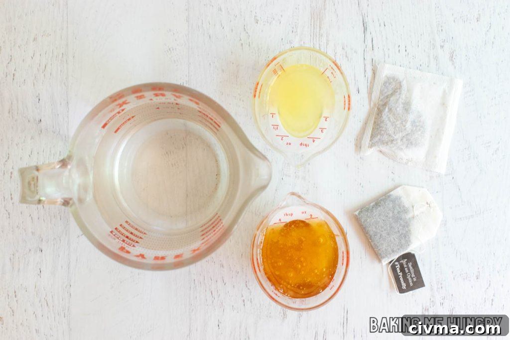 ingredients in measuring cups