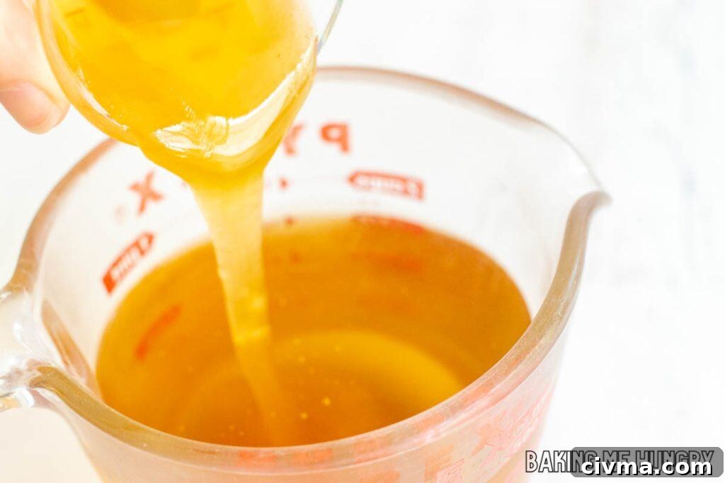 honey being added