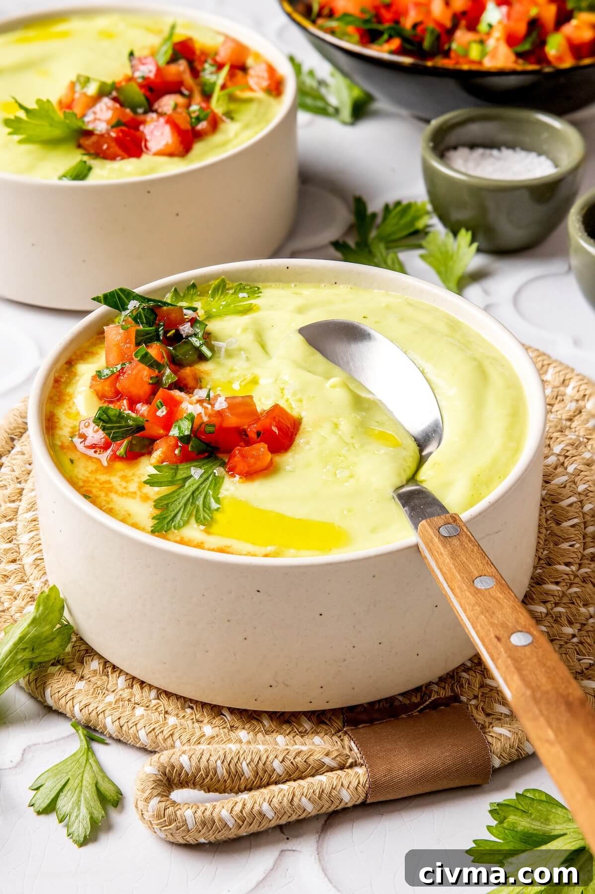 Chilled Avocado Soup - Olivia Adriance