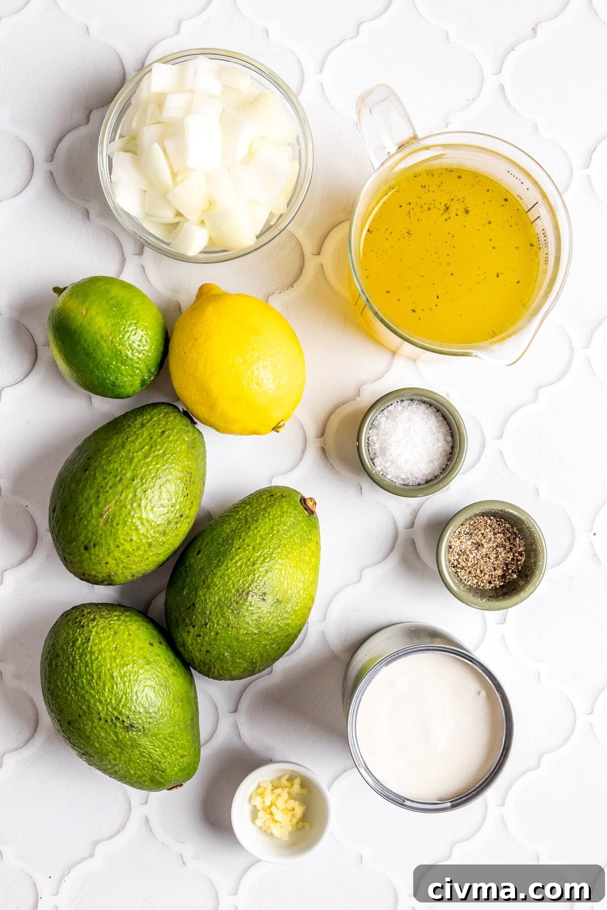 Ingredients for Chilled Avocado Soup - Olivia Adriance