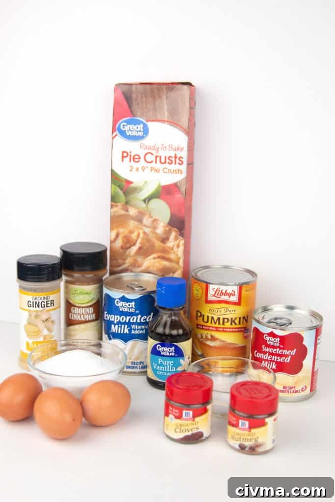 pumpkin pie ingredients