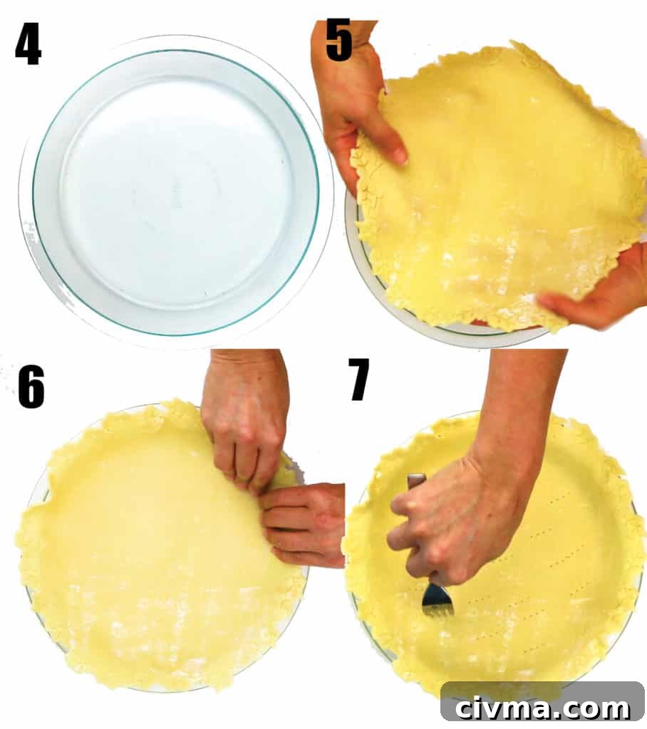 pie crust in glass pan
