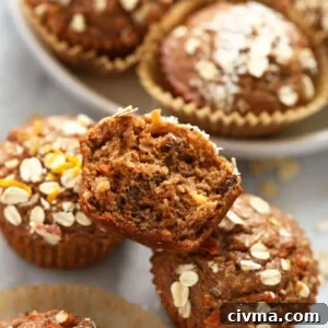 Morning Glory muffins on the counter.