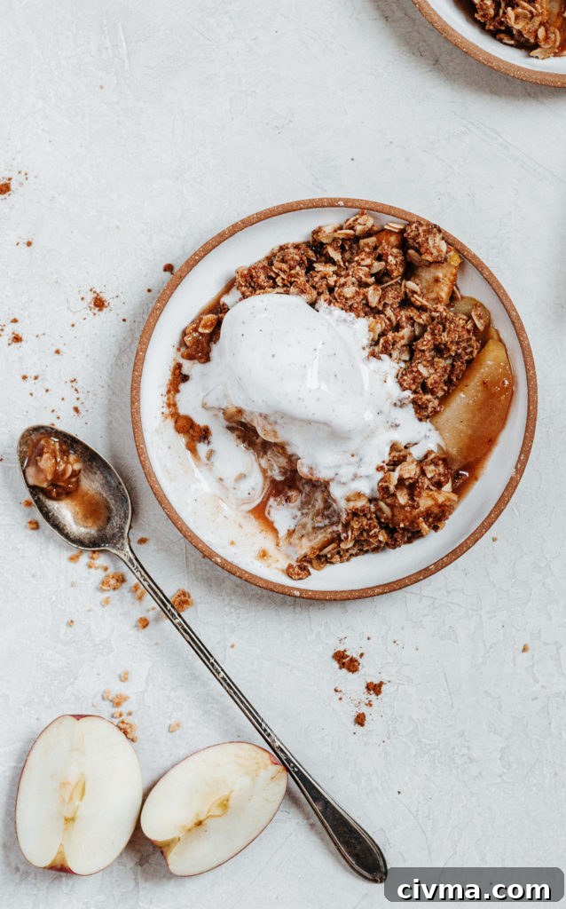 Easy Healthy Vegan Gluten Free Homemade Maple Cinnamon Apple Crisp Recipe
