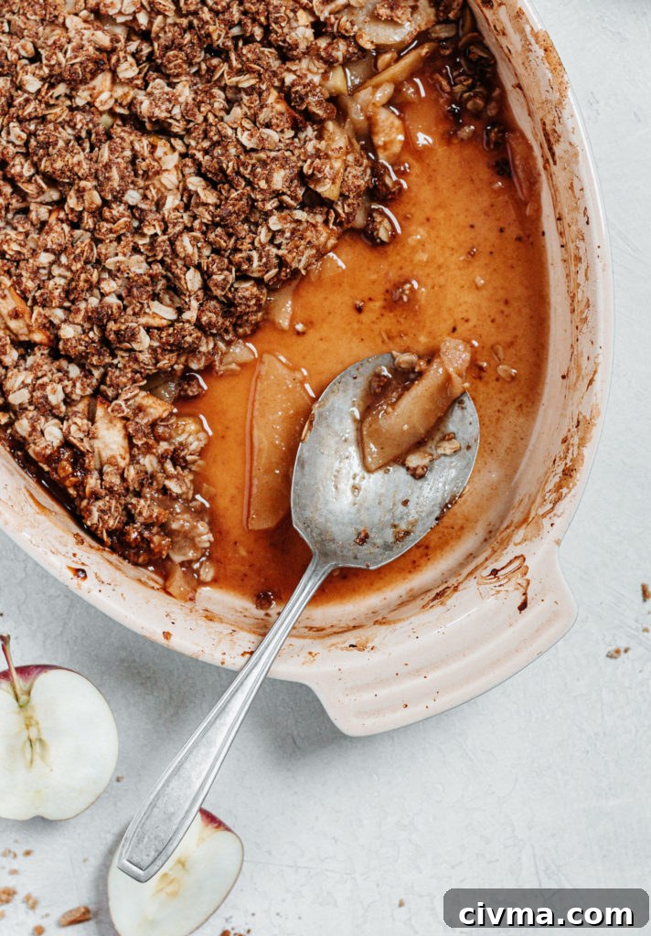 Easy Healthy Vegan Gluten Free Homemade Maple Cinnamon Apple Crisp Recipe