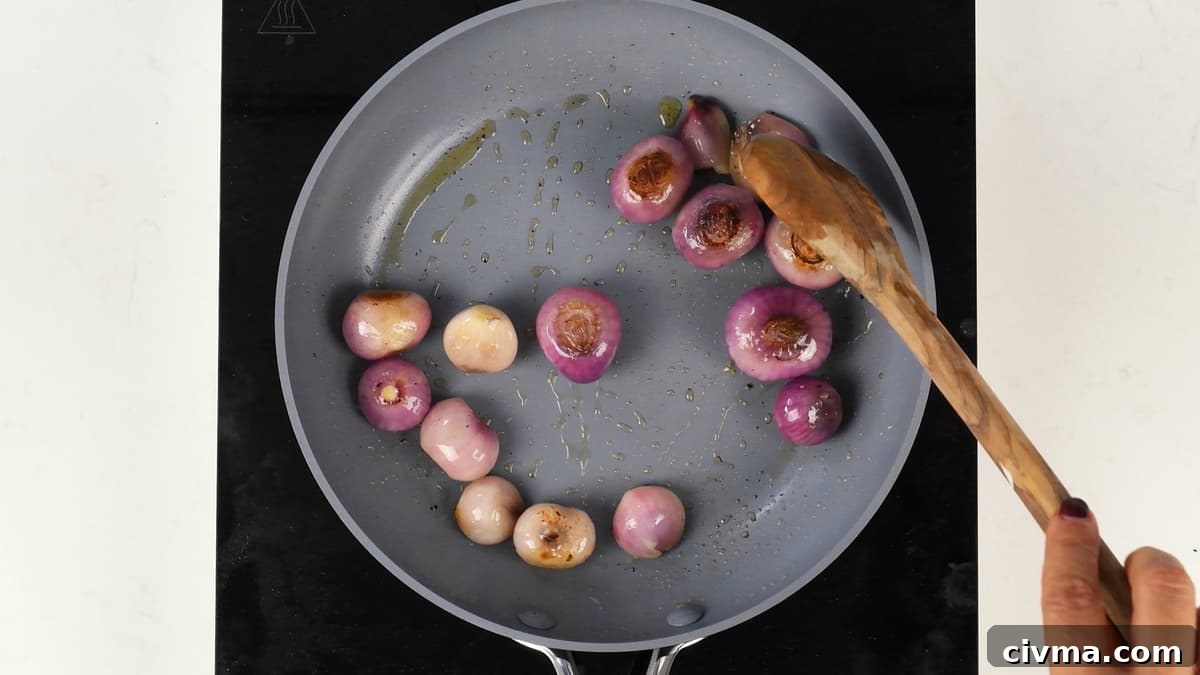 Caramelised shallots