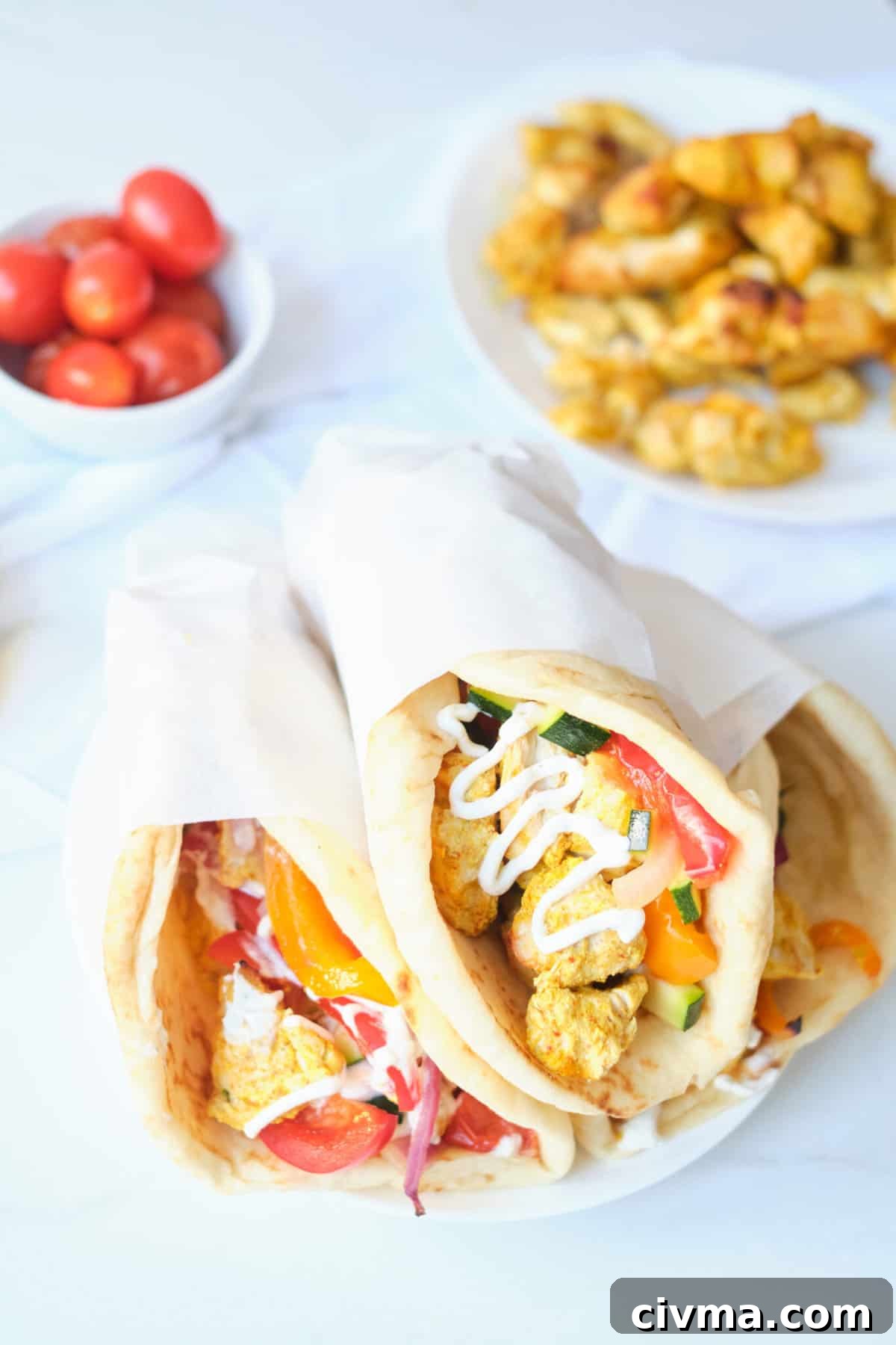 Homemade Chicken Shawarma: Authentic Middle Eastern Recipe 3 Chicken and vegetables on sheet pan