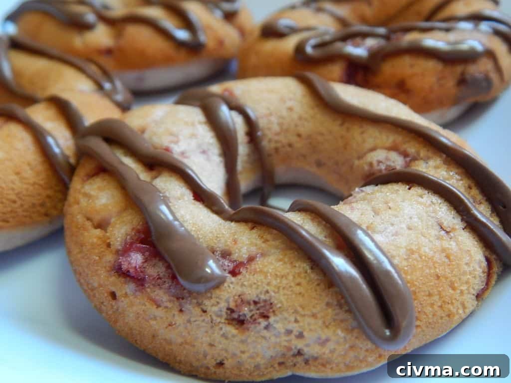 Homemade Strawberry Nutella Donuts