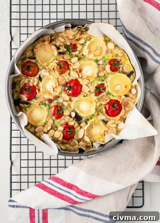 Savory Clafoutis with Summer Vegetables and Goat Cheese