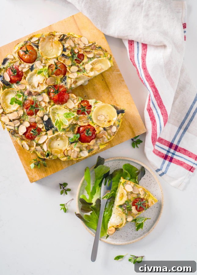 Savory Clafoutis with Summer Vegetables and Goat Cheese