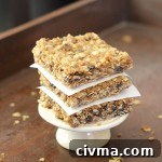 Brown Butter Oatmeal Currant Cookie Bars