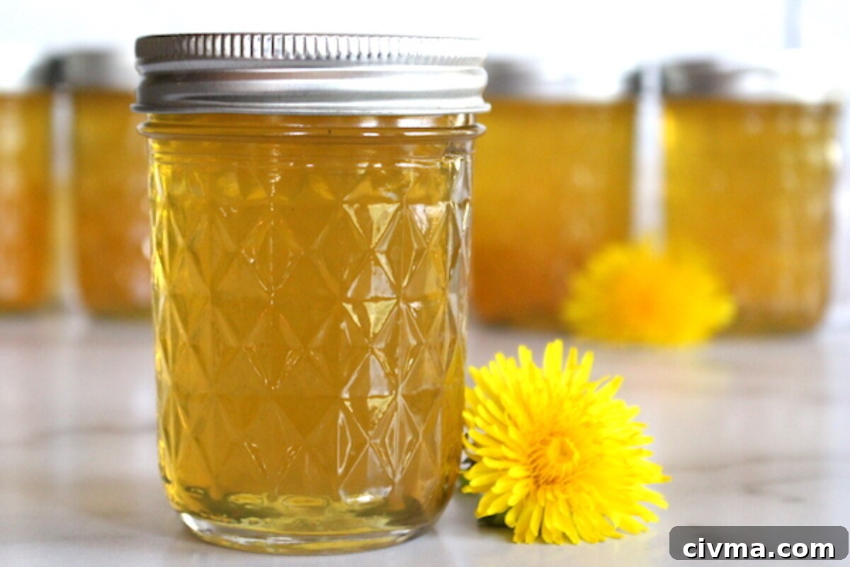 Homemade dandelion jelly