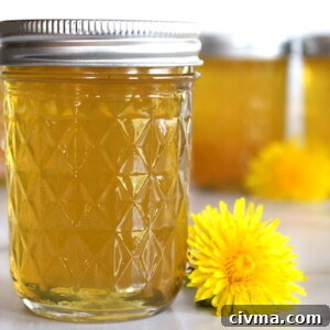 Homemade dandelion jelly