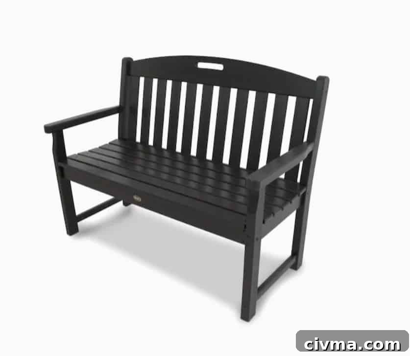 image of trex polywood bench 