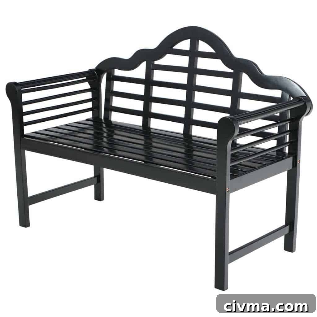 image of acadia wood bench