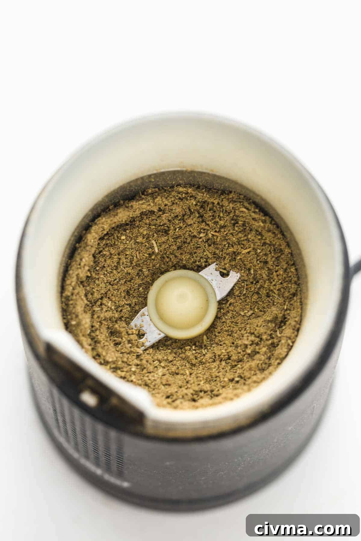 Ingredients put in an electrical grinder 