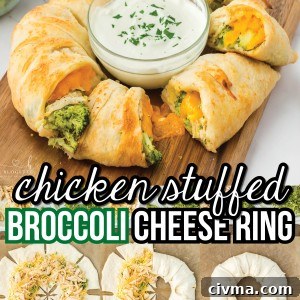 Cheesy Chicken Broccoli Crescent Ring 9 Cheesy Chicken and Broccoli Ring