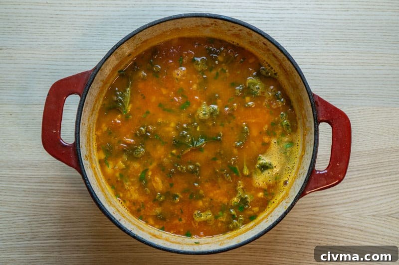 Pasta e Fagioli ready to serve