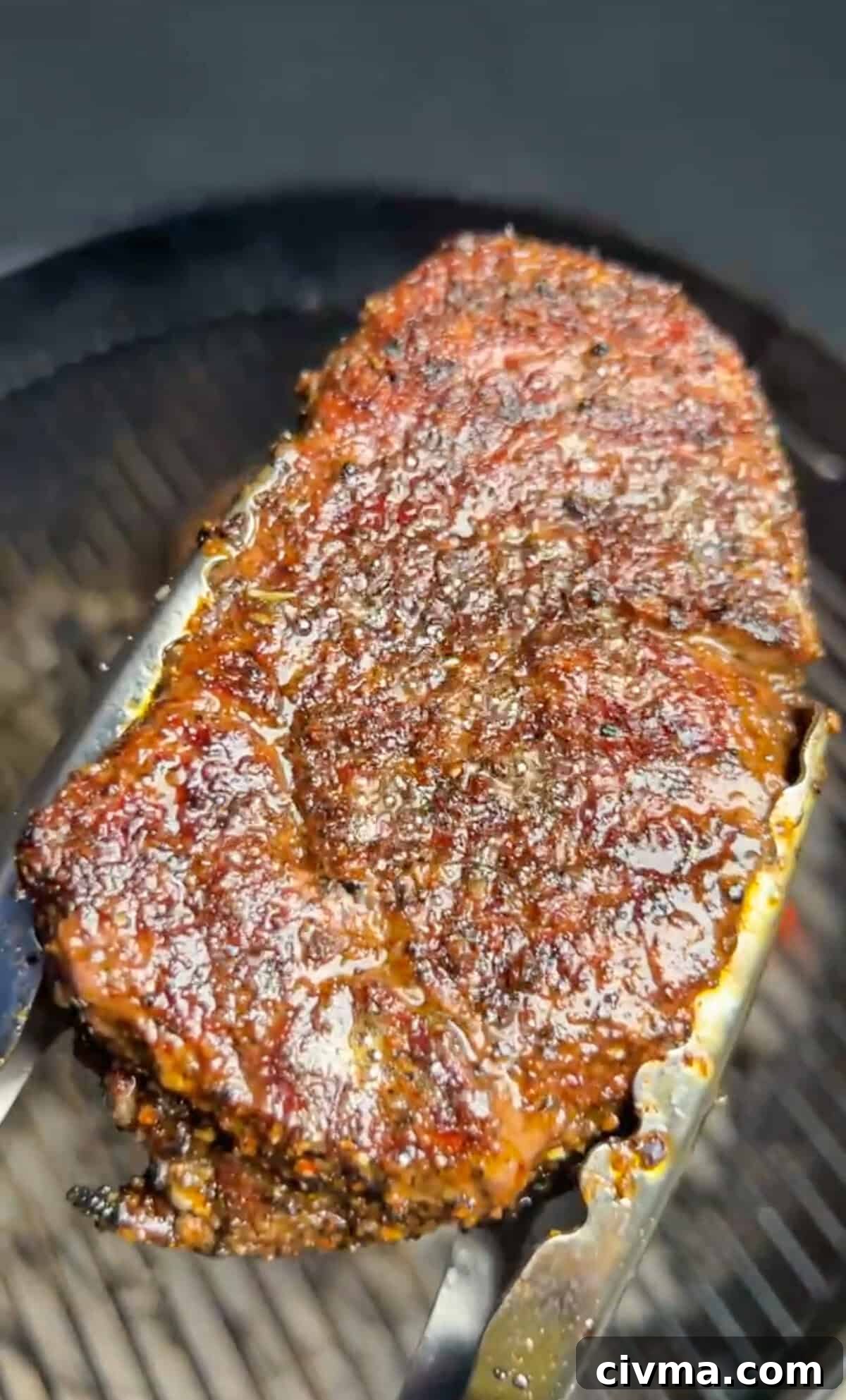 steak being grilled