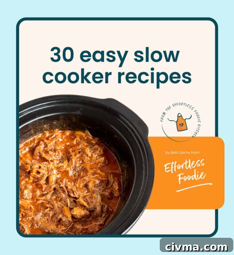 Slow cooker recipe ebook cover.