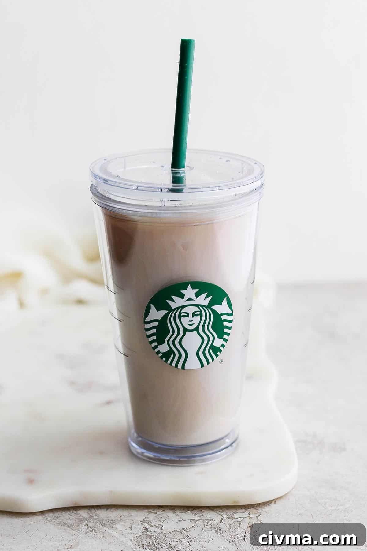 Iced london fog in a starbucks cup.