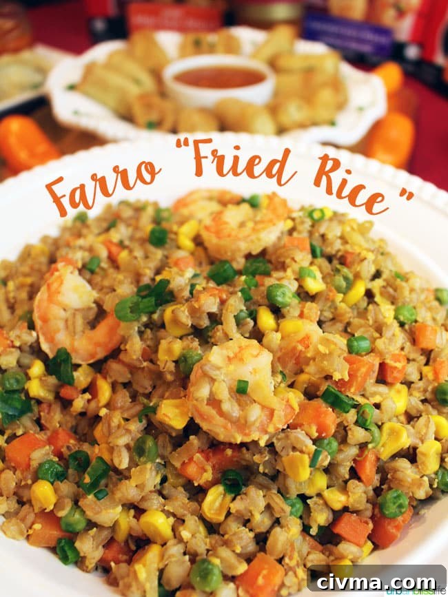 Farro Fried Rice Lunar New Year recipe on UrbanBlissLife.com