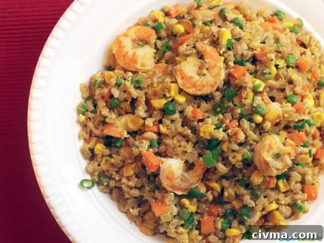 Farro Fried Rice Lunar New Year recipe on UrbanBlissLife.com