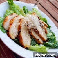 Creamy Caesar Salad with Herb Grilled Chicken