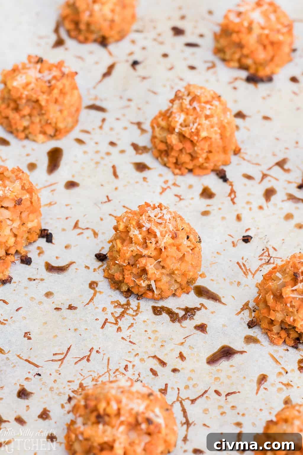 Seasoned sweet potato tots