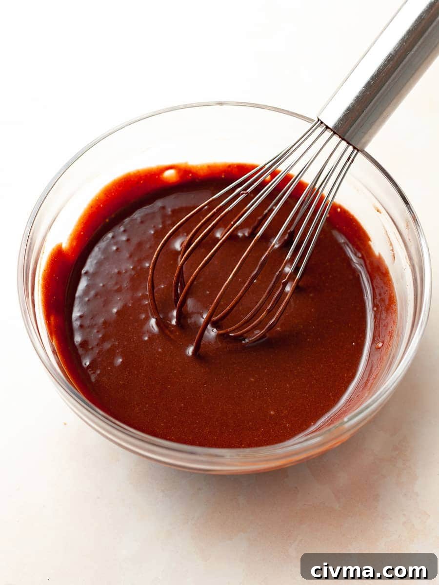 Gluten Free Air Fryer Chocolate Cake Recipe 9 gluten free air fryer chocolate cake batter in a bowl