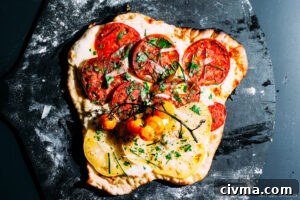 Grilled Heirloom Tomato Pizza