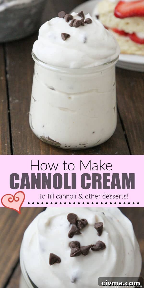 collage of cannoli cream desserts