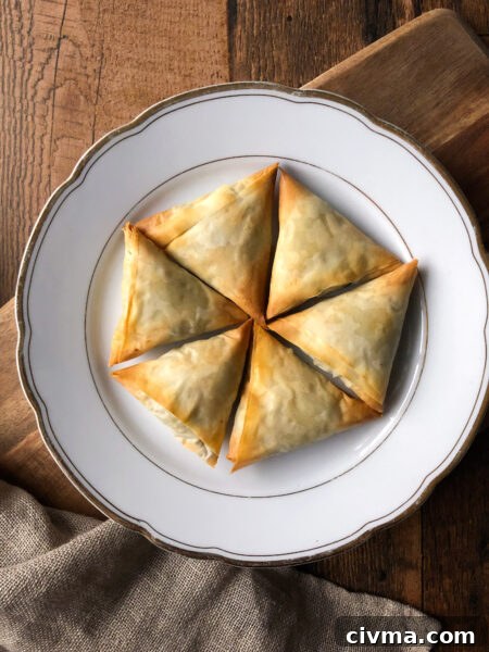 Milopitakia Greek Mini Apple Pies with Phyllo 16 Mushroom and chestnut phyllo triangles (Πιτάκια με μανιτάρια και κάστανα)