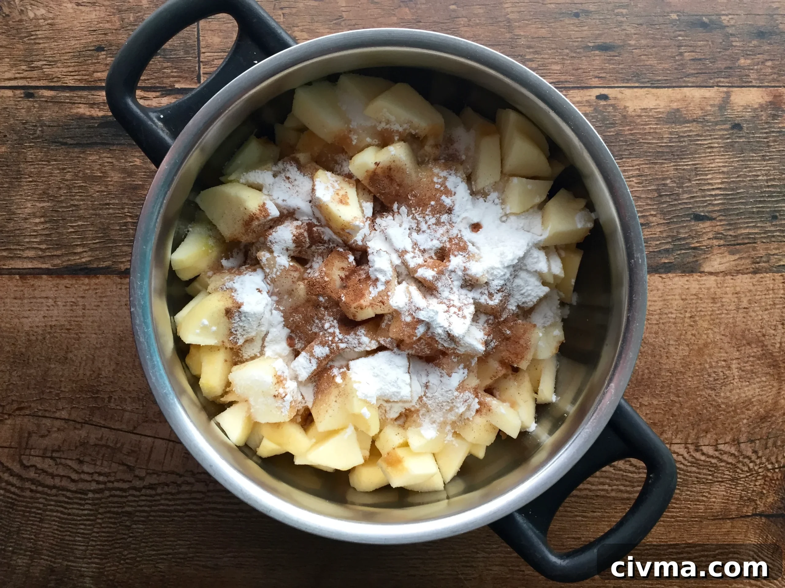 Milopitakia Greek Mini Apple Pies with Phyllo 6 Apple filling cooking for mini apple pies with phyllo