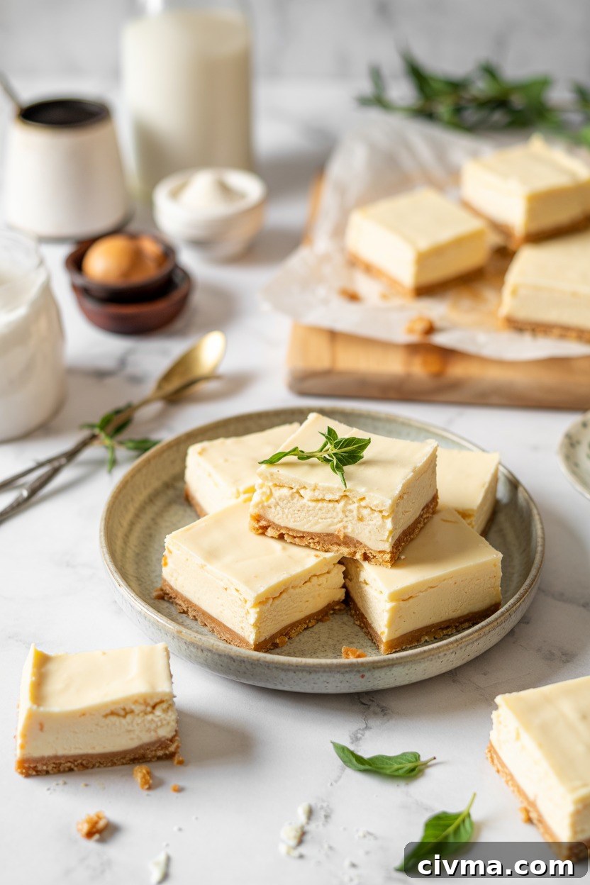 Classic No-Bake Frozen Cheesecake Bars (from Sally’s Baking Addiction)