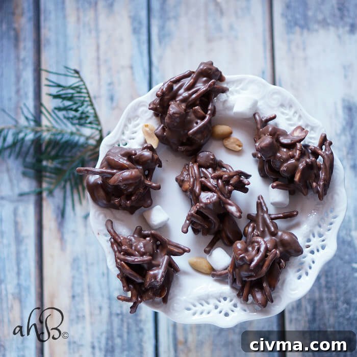 No Bake Rocky Road Chocolate Haystacks Recipe 4 Rocky Road Haystacks