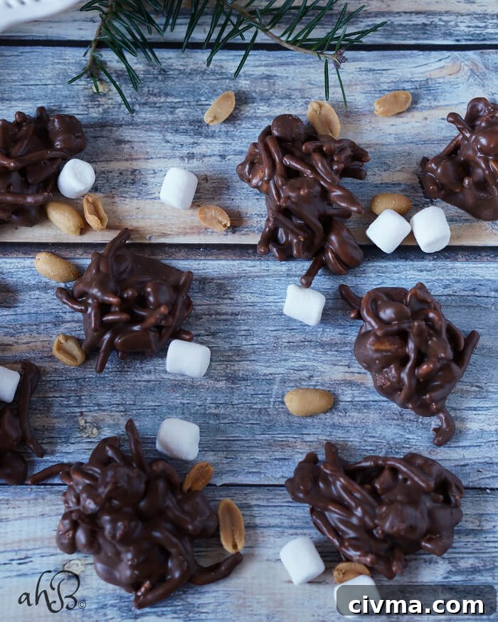 No Bake Rocky Road Chocolate Haystacks Recipe 5 Rocky Road Haystacks