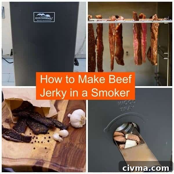 Learn how to make beef jerky in a smoker. Great tasting and better than store bought jerky! | Jerkyholic.com